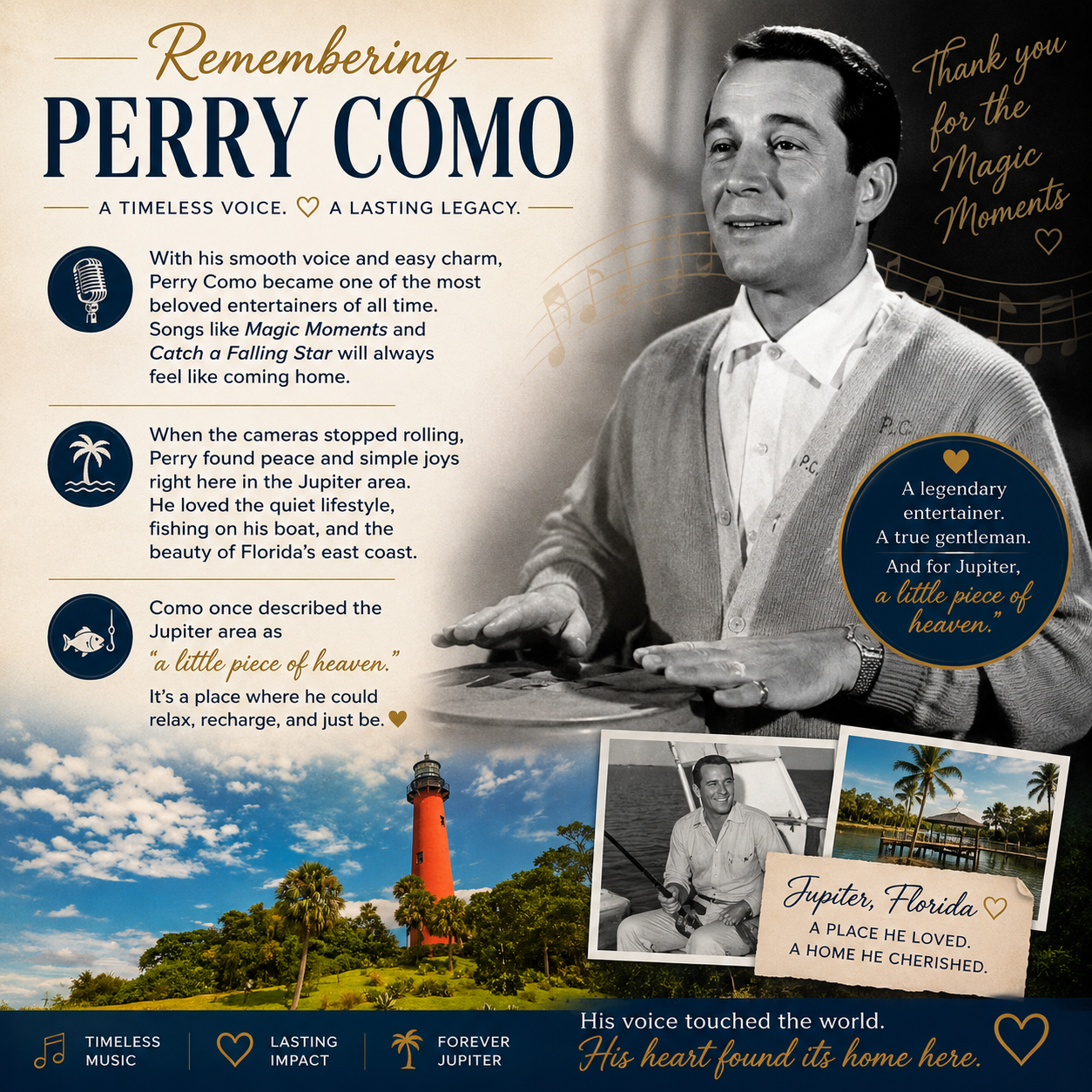 Perry Como Found His 'Little Piece of Heaven' in Jupiter