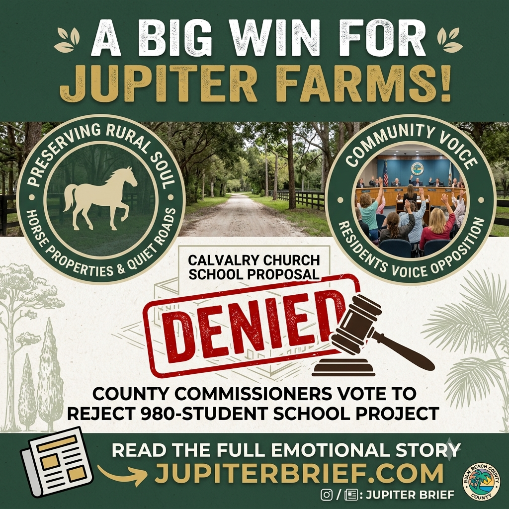 Jupiter Farms Keeps Its Rural Identity: County Votes to Block 980-Student Private School