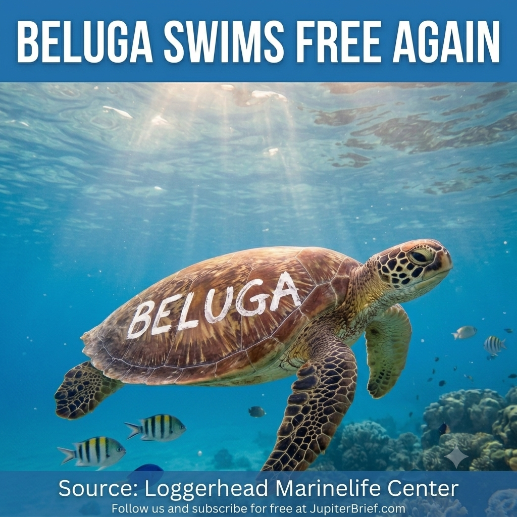Beluga the Sea Turtle Returns to the Ocean After Months of Rehabilitation